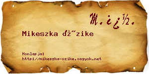 Mikeszka Őzike névjegykártya