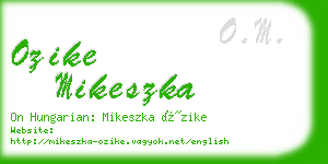 ozike mikeszka business card